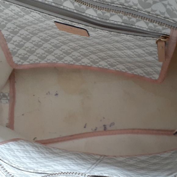 Kate spade gray cream canvas tote bag - Picture 13 of 16